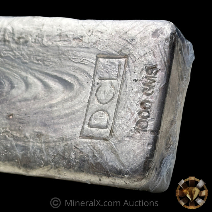1000g (Kilo) Harrington Metallurgy Australia DCL Counterstamp Vintage Silver Bar Uniquely Still In Plastic Seal
