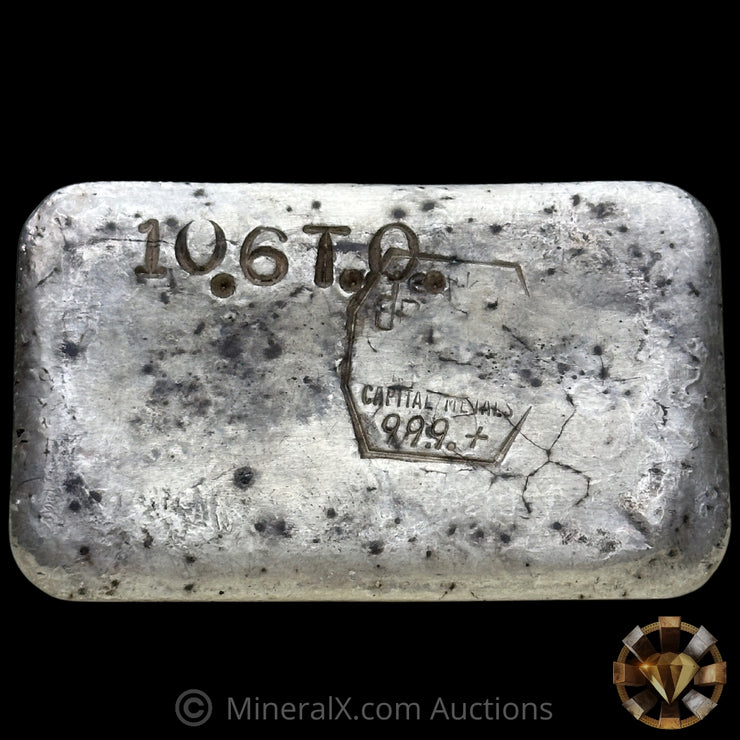 10.6oz Deak Perera DP MFD By Capital Metals Vintage Silver