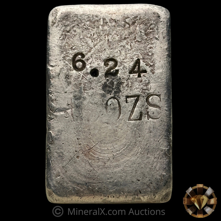 6.24oz Authentic Mint Of The United States At San Francisco SF Mint Vintage Silver Assay Ingot Bar