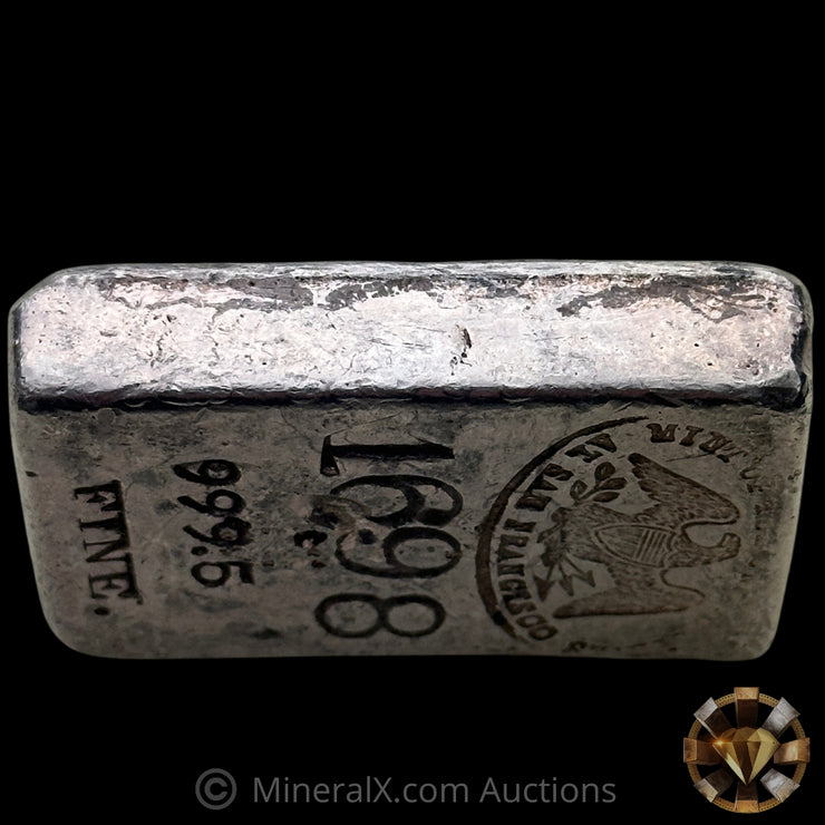 6.24oz Authentic Mint Of The United States At San Francisco SF Mint Vintage Silver Assay Ingot Bar