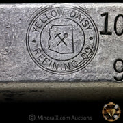 10.52oz Yellow Daisy Vintage Silver Bar With Unique Double Strike Hallmark