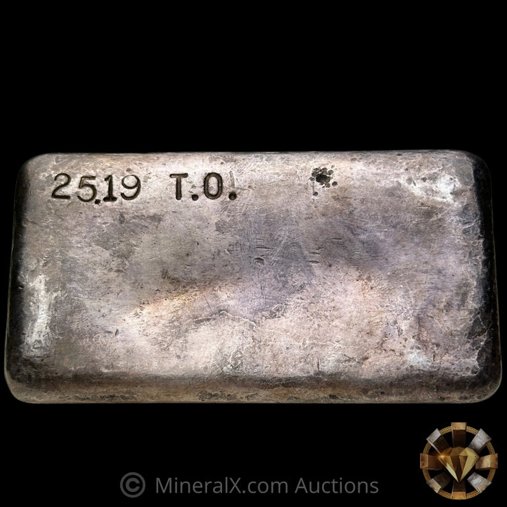 25.19oz Aqua Mining Co Inc Newington VA Vintage Silver Bar (Made By Capital Metals)