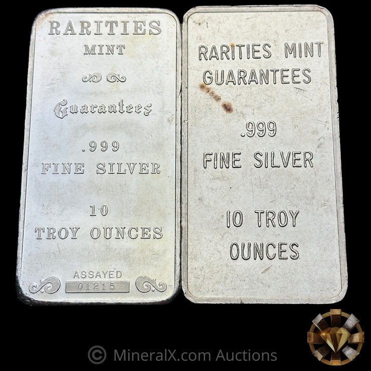 x2 10oz Rarities Mint Vintage Silver Bar (Both Eagle Varieties)