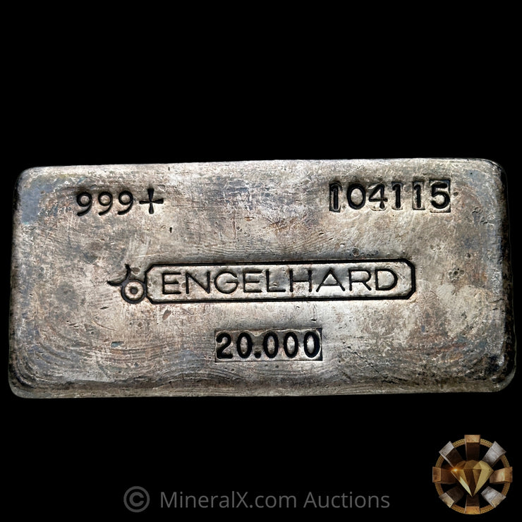 20oz Engelhard Bull Logo Vintage Silver Bar