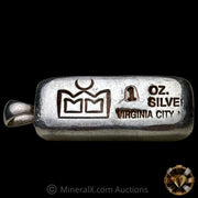 1oz Virgina City Nevada NV Vintage Silver Pendant Bar