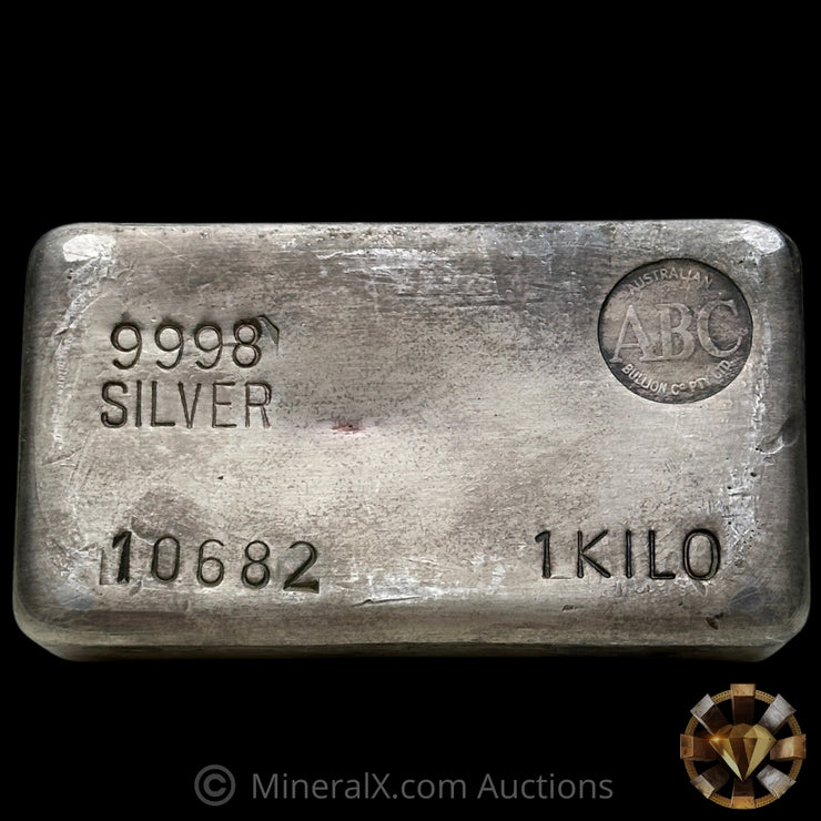 Kilo ABC Australian Bullion Company Vintage Silver Bar