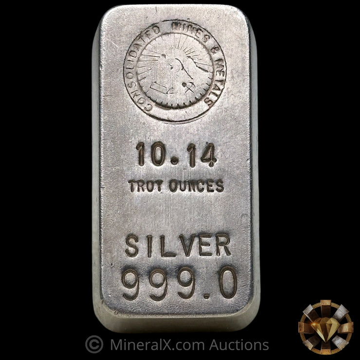 10.14oz Consolidated Mines & Metals No Serial Variety Vintage Silver Bar