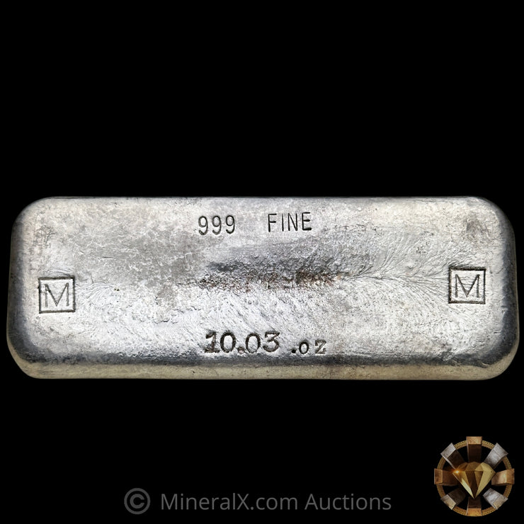 10.03oz W E Mowrey M M Vintage Silver Bar