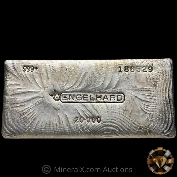 20oz Engelhard Bull Logo Vintage Silver Bar