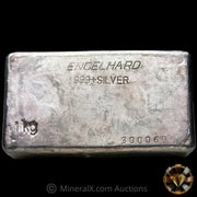 Kilo Engelhard Australia Reverse Stamp Vintage Silver Bar With Rare SILEC Counterstamp