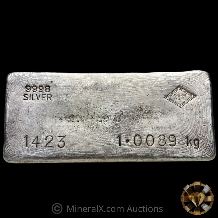 1.0023kg (Kilo) SRM Stanley Robert Mitchell Refiners Australia Vintage Silver Bar
