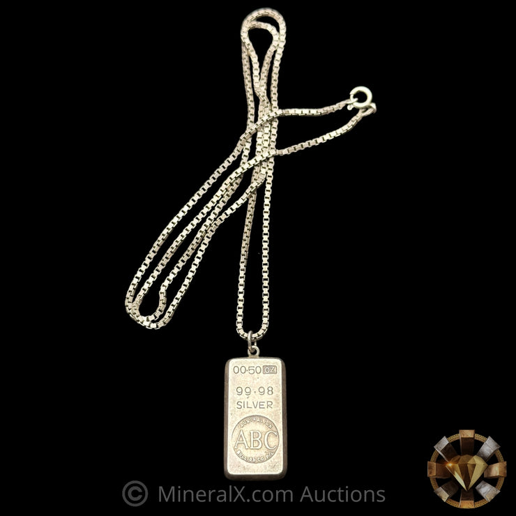 0.5oz ABC Australian Bullion Company Vintage Silver Pendant With Chain