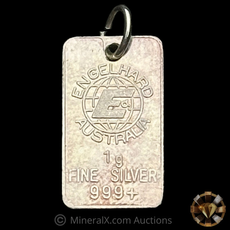 1g Engelhard Australia Vintage Silver Fractional Pendant Bar