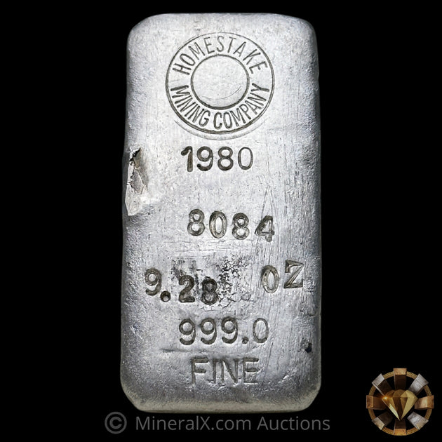 9.28oz 1980 Homestake Mining Company Vintage Silver Bar – MineralX