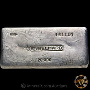20oz Engelhard Bull Logo Vintage Silver Bar With Unique Scribbleback