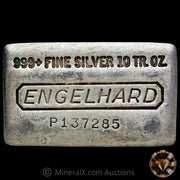10oz Engelhard Waffleback Vintage Silver Bar With Reverse Impression