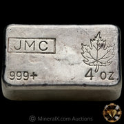 4oz JMC Johnson Matthey Maple Leaf Vintage Silver Bar