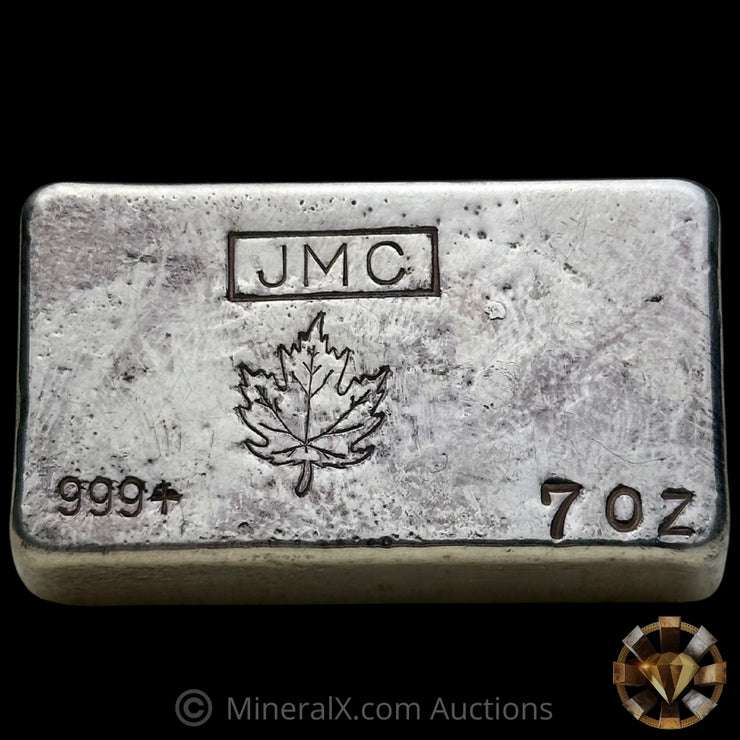 7oz JMC Johnson Matthey Maple Leaf Vintage Silver Bar