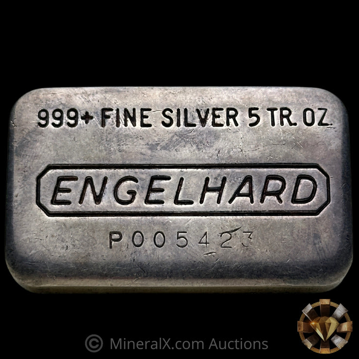 5oz Engelhard P Loaf Vintage Silver Bar