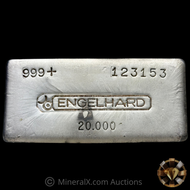 20oz Engelhard Bull Logo Vintage Silver Bar