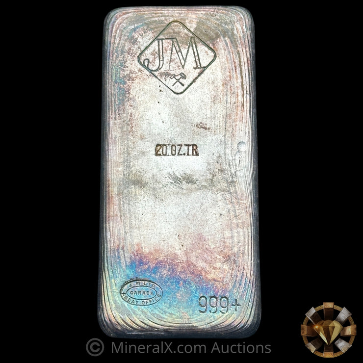 20oz JM Johnson Matthey "OZ.TR" Variety Vintage Silver Bar