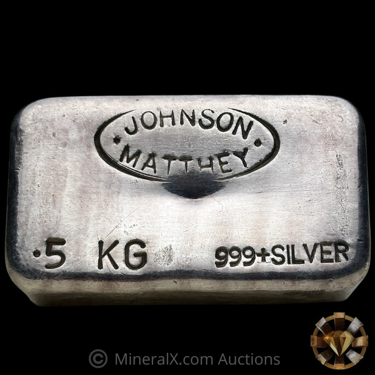 .5kg (1/2 Kilo) Johnson Matthey JM Australia Vintage Silver Bar