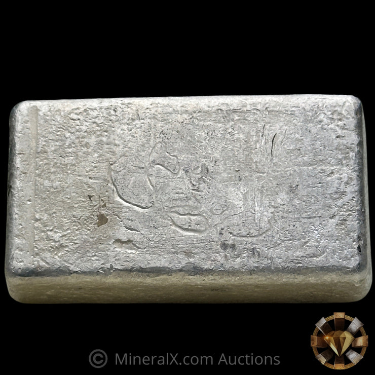 10oz Engelhard 3rd Series "Full 8" Double Partial X Prefix 6 Digit Vintage Silver Bar