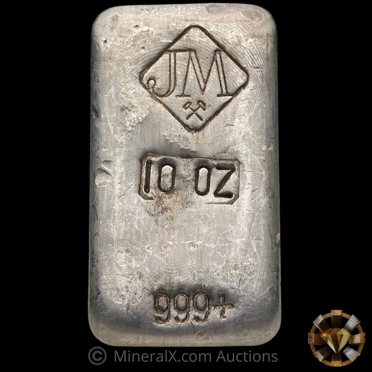 10z JM Johnson Matthey Large Hallmark Vintage Silver Bar