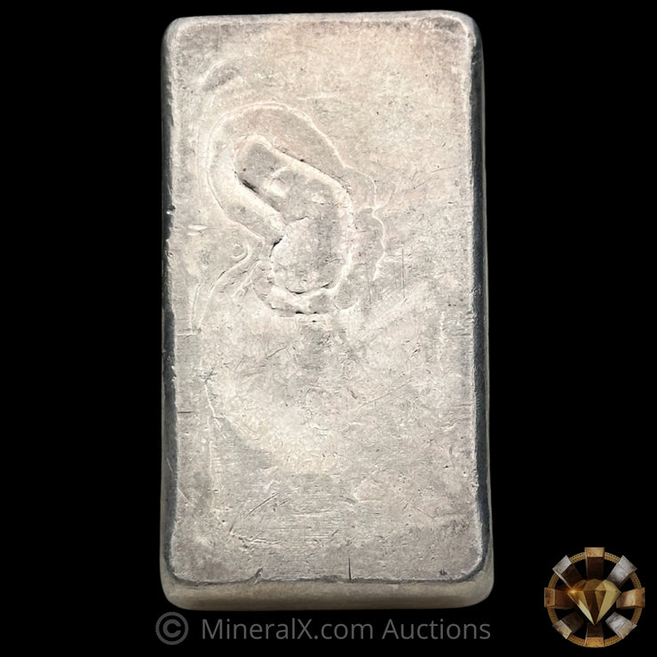 10oz JM Johnson Matthey Small Logo Vintage Silver Bar