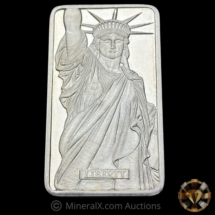 10oz JM Johnson Matthey MTB Bank Liberty Trade Vintage Silver Bar