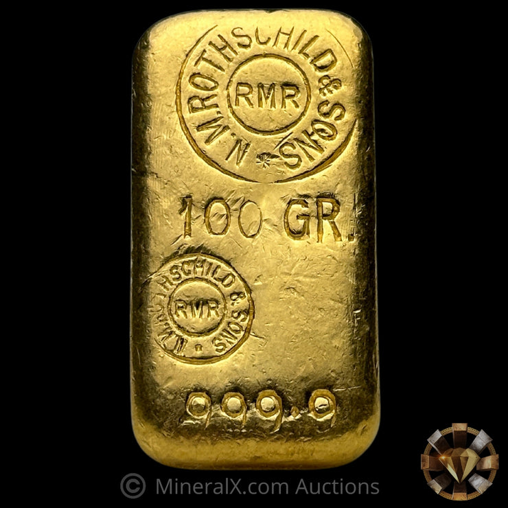 100g NM Rothschild & Sons Vintage Gold Bar