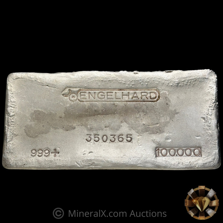 100oz Engelhard Bull Logo Vintage Silver Bar