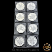 x8 1oz JM Johnson Matthey Freedom Vintage Silver Coin Lot