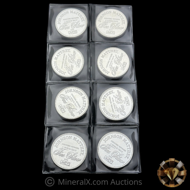 x8 1oz JM Johnson Matthey Freedom Vintage Silver Coin Lot