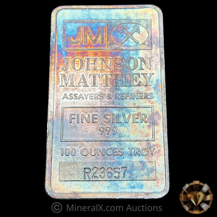 100oz JM Johnson Matthey Vintage Silver Bar