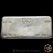 100oz 1984 Sunshine Mining Vintage Silver Bar