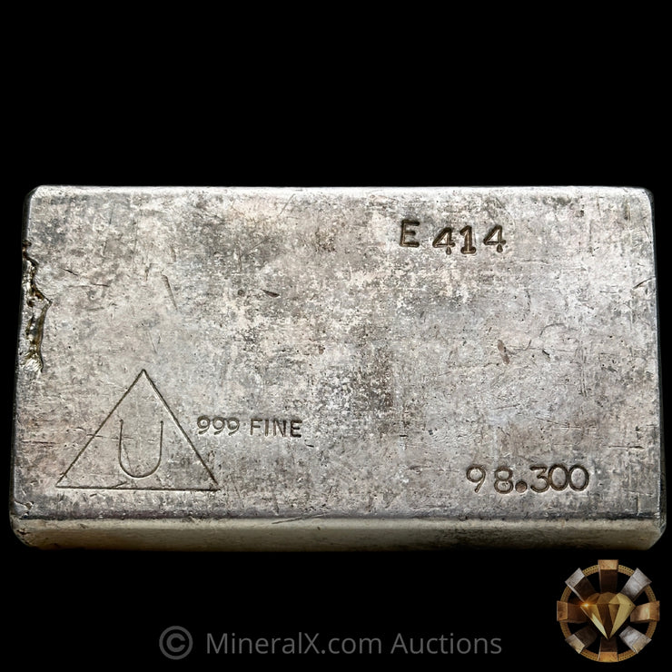 98.3oz Delta Smelting & Refining Vintage Silver Bar