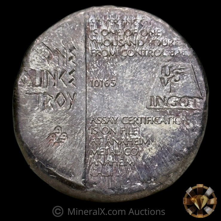 1oz USVI Anaheim Chariot Vintage Silver Ingot Round