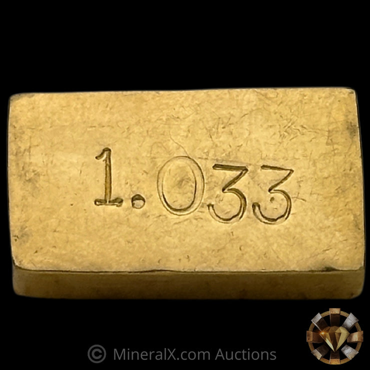 1.033oz Delta Smelting & Refining Vintage Fine Gold Bar