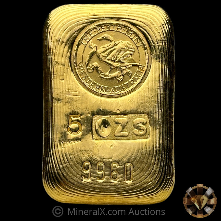 5oz The Perth Mint Australia Vintage Gold Bar