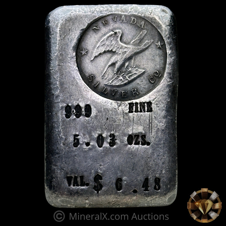 5.03oz Nevada Silver Co Vintage Silver Bar