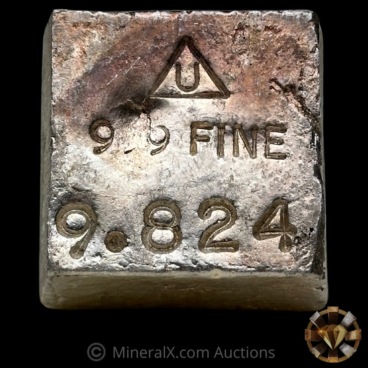 9.824oz Delta Smelting & Refining Vintage Silver Cube Bar