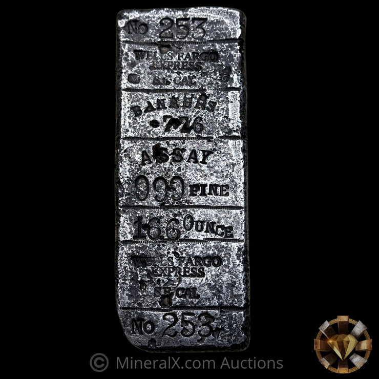 16.6oz Wells Fargo Express Assay Fantasy Silver Bar