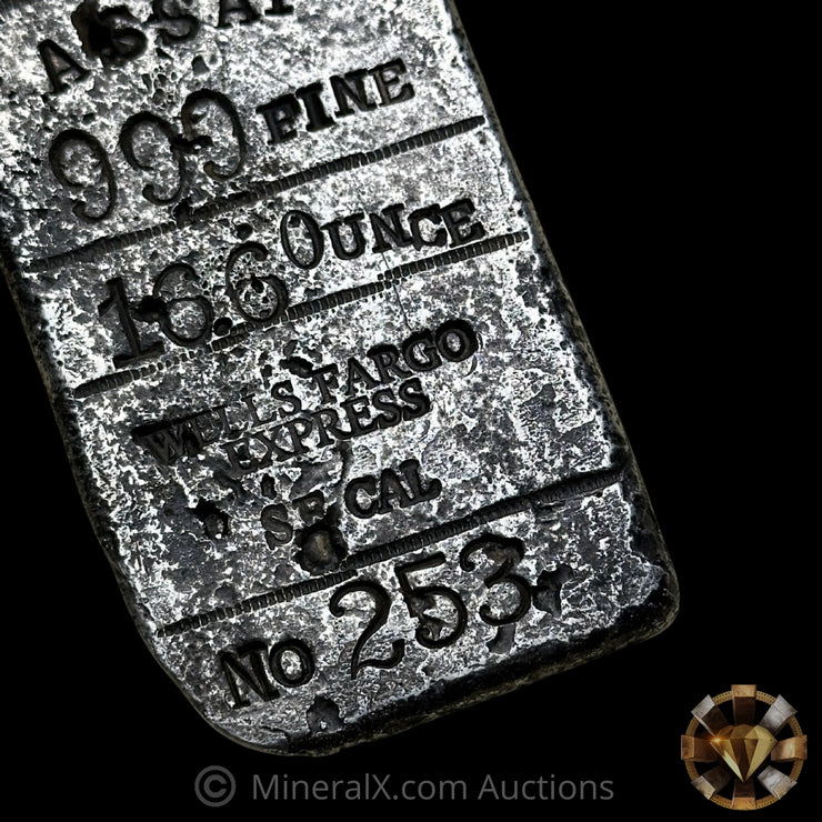 16.6oz Wells Fargo Express Assay Fantasy Silver Bar