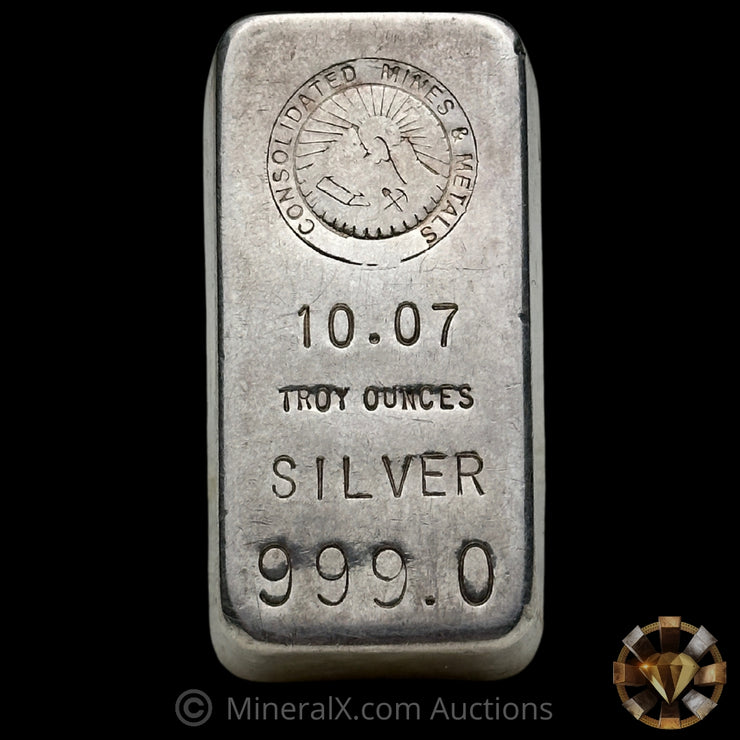 10.07oz Consolidated Mines & Metals Small Serial Variety Vintage Silver Bar