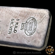 Kilo JM Johnson Matthey London Melters & Refiners "With Serial Variety" Vintage Silver Bar