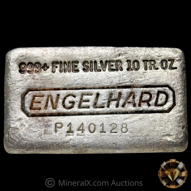 10oz Engelhard Waffleback Vintage Silver Bar With Reverse Impression