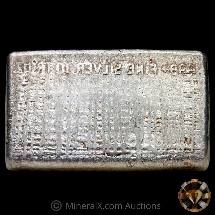 10oz Engelhard Waffleback Vintage Silver Bar With Reverse Impression