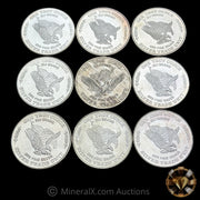 x9 1oz Silver Trade Unit Vintage Silver Coin Lot