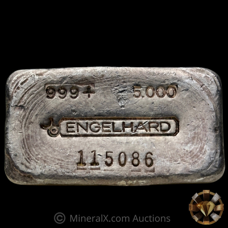 5oz Engelhard Bull Logo Vintage Silver Bar